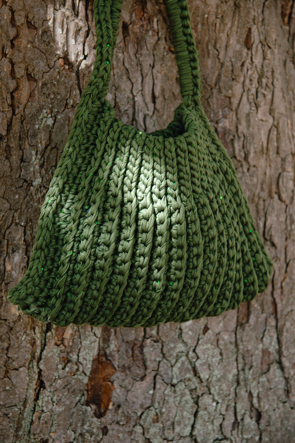Large Dark Green Joy bag