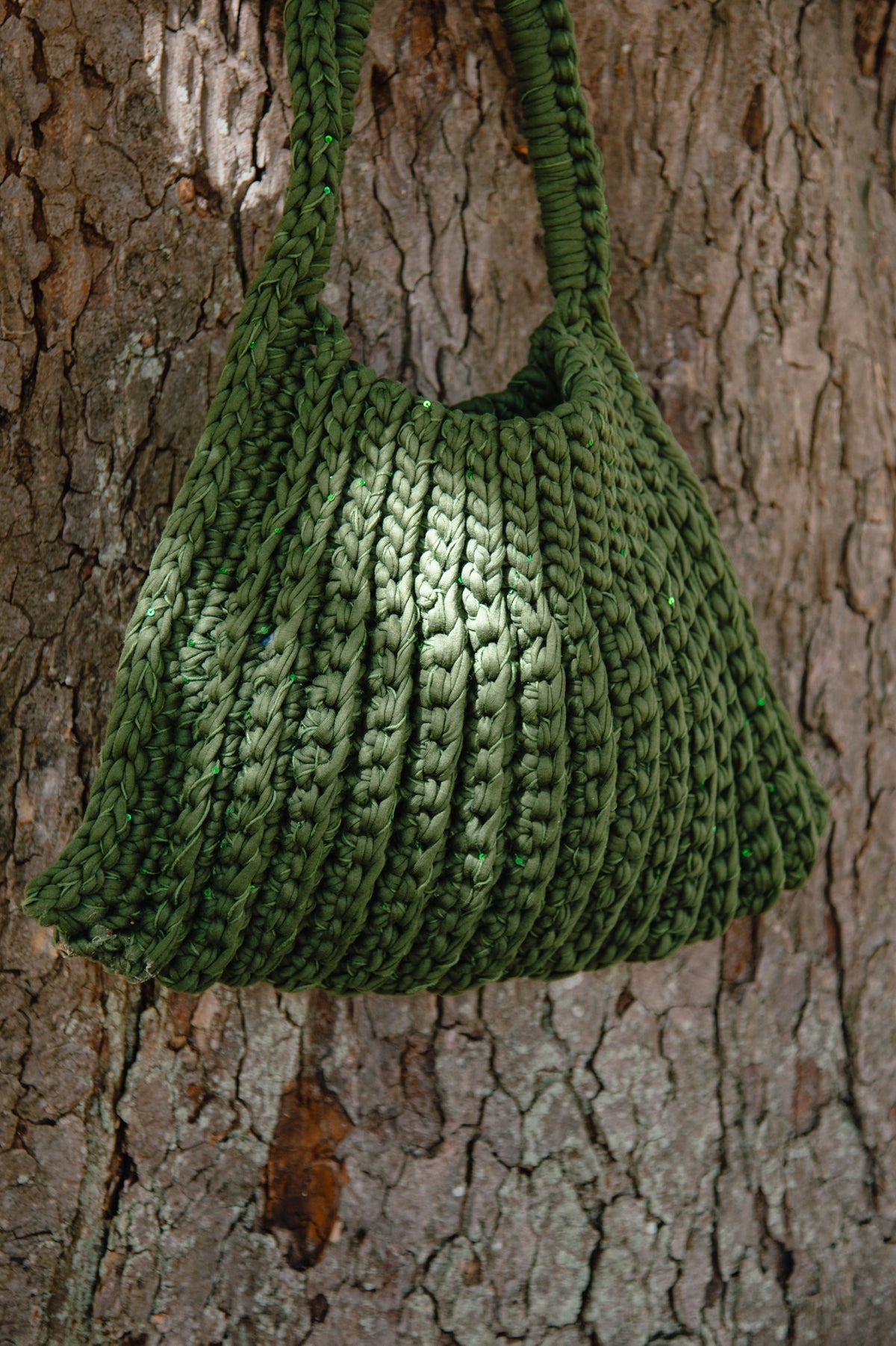 Large Dark Green Joy bag