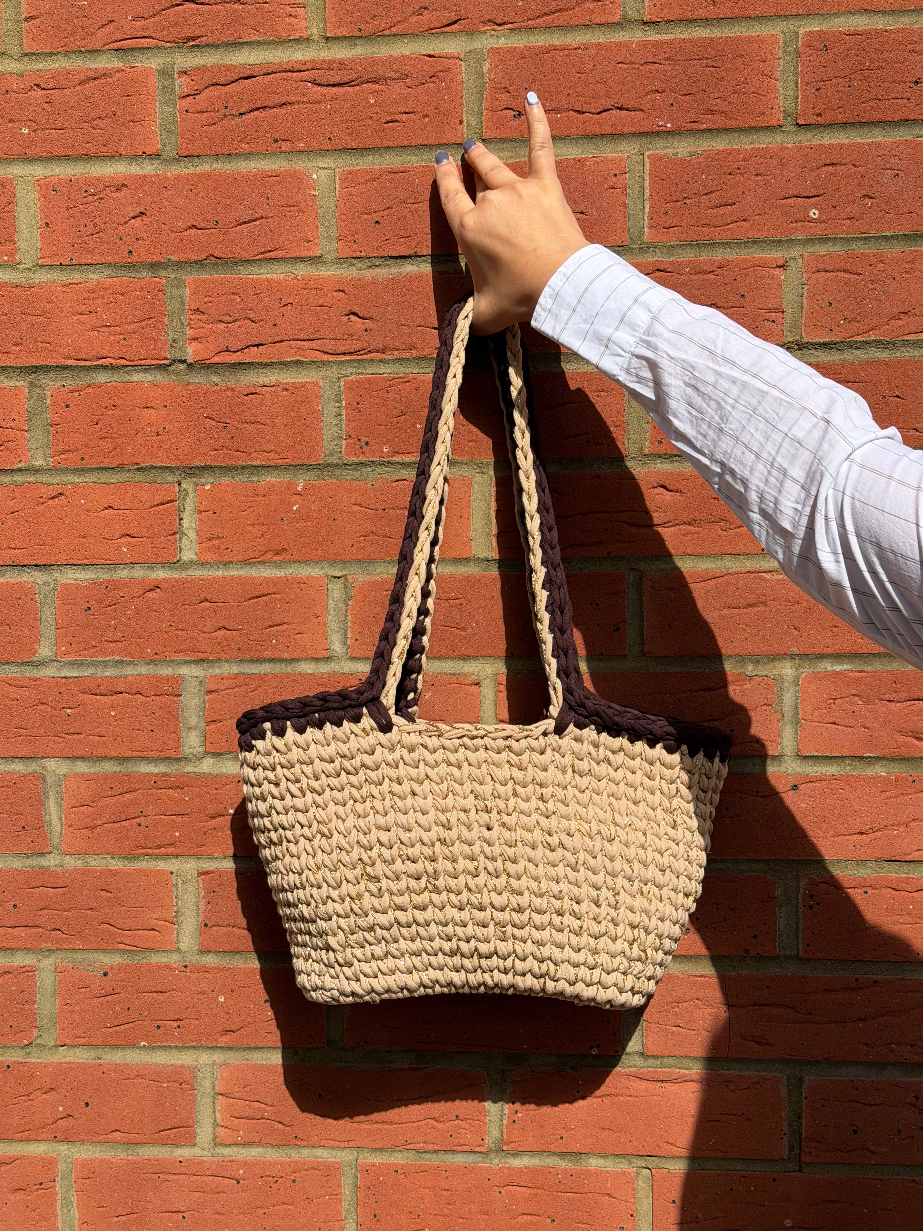 Brown and Gold Darla Shoulder bag