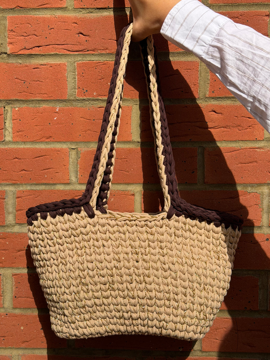 Brown and Gold Darla Shoulder bag