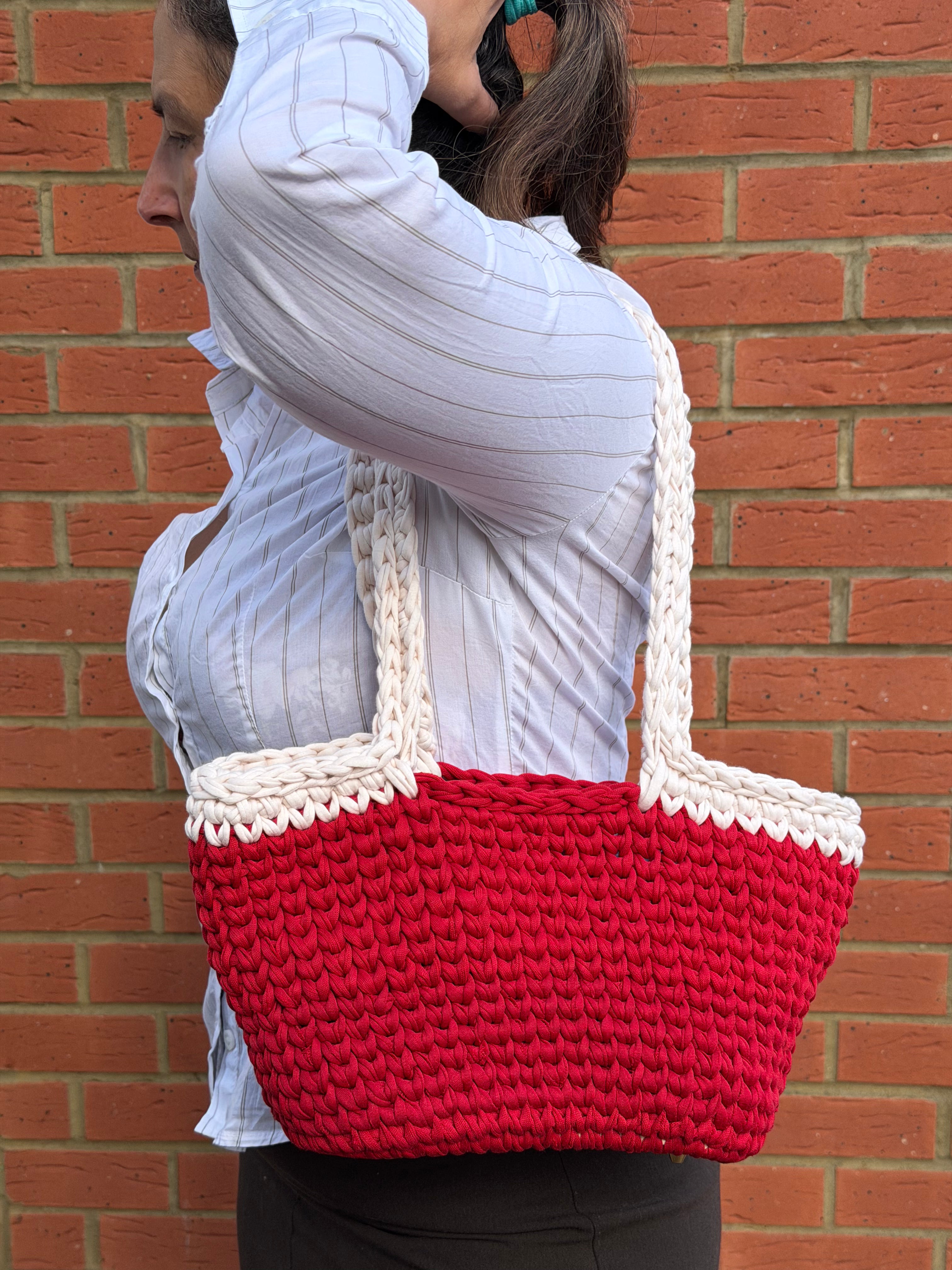 Red & Cream Darla Shoulder bag