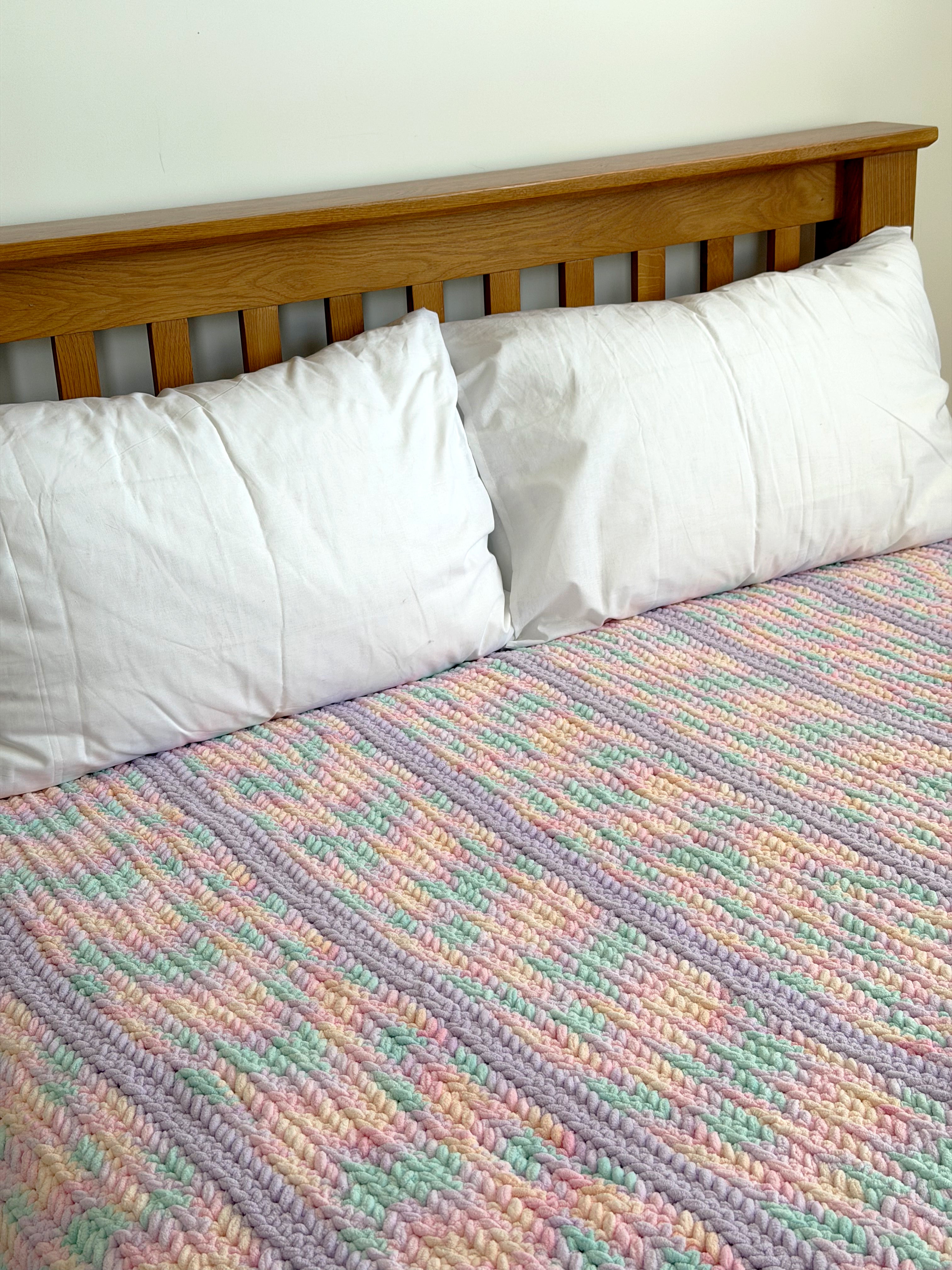 Marshmallow Stripes Thick Blanket