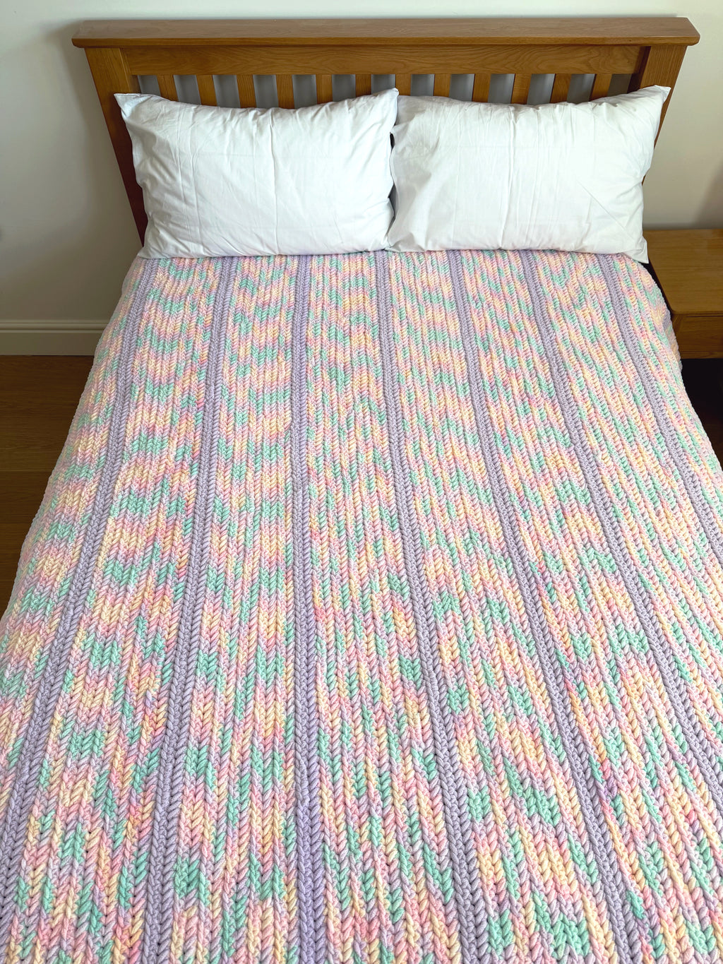 Marshmallow Stripes Thick Blanket