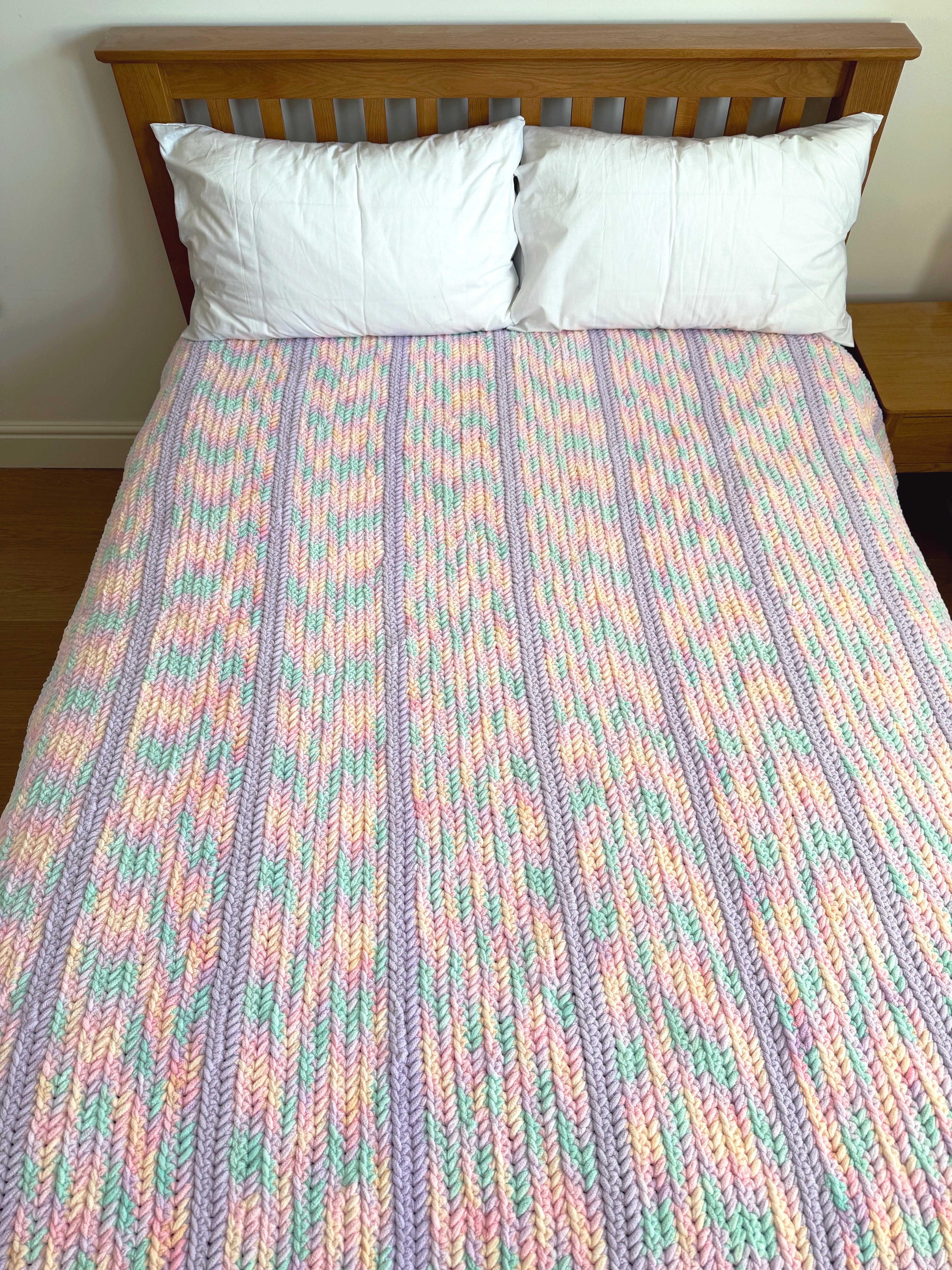 Marshmallow Stripes Thick Blanket