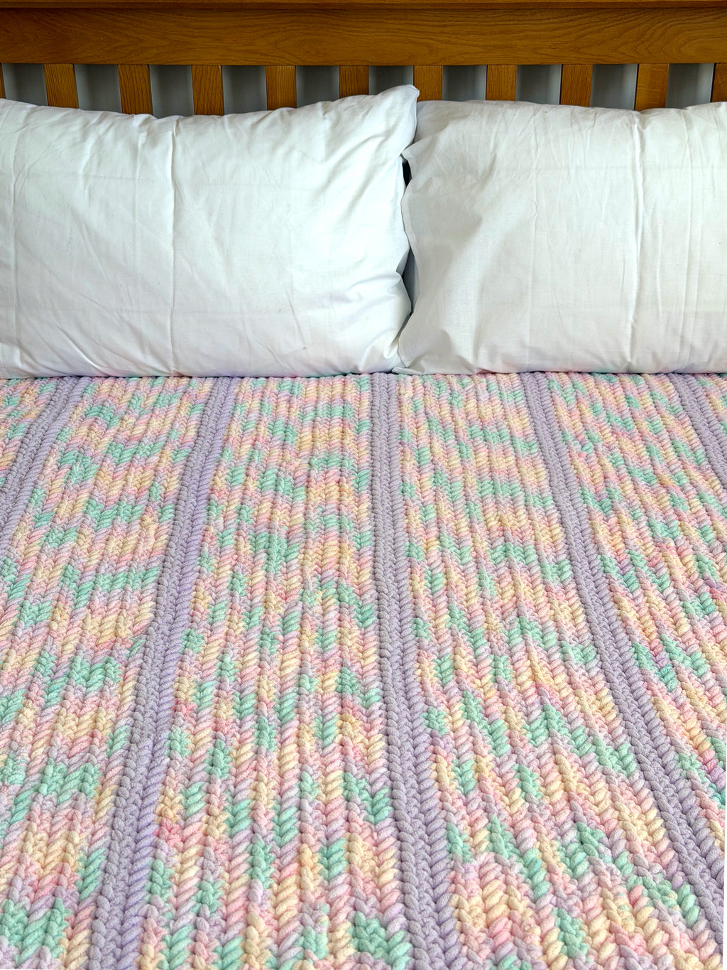 Marshmallow Stripes Thick Blanket