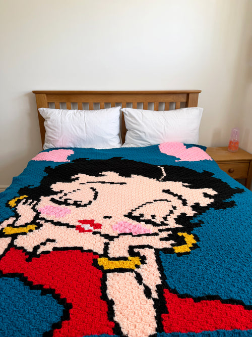 Betty Boop Face Blanket